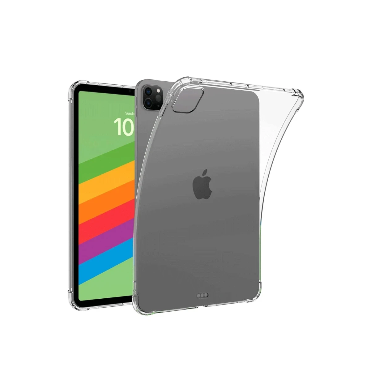 Apple iPad Pro 13 (2024) Kılıf Anti Shock Tablet Silikon - Şeffaf