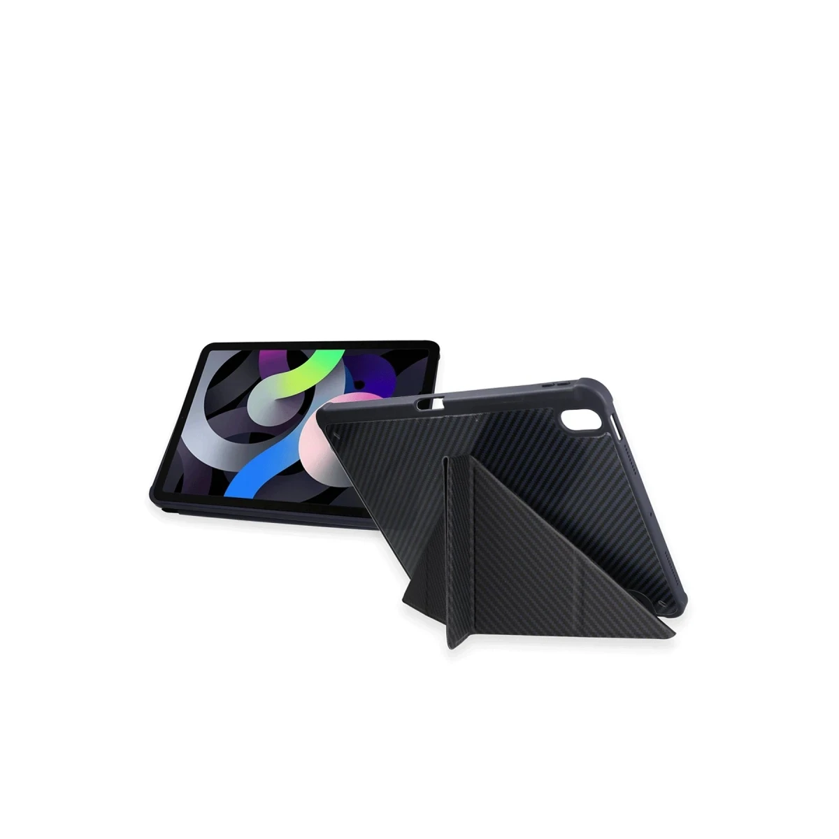 Apple iPad Pro 13 (2024) Kılıf Color Karbon Tablet Kılıfı - Derin Mor