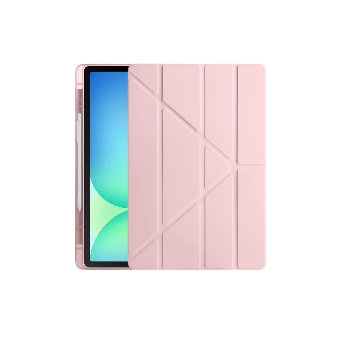 Apple iPad Pro 13 (2024) Kılıf Kalemlikli Hugo Tablet Kılıfı - Rose Gold