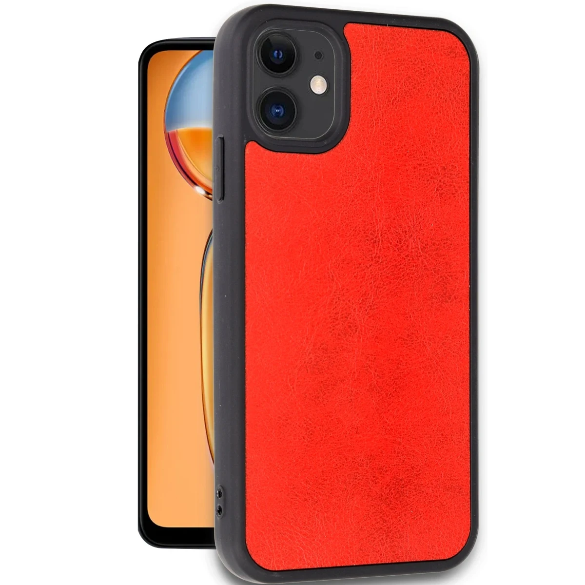 Apple iPhone 11 Kılıf Aras Deri Kapak - Kırmızı