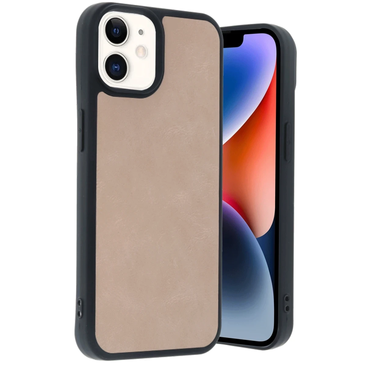 Apple iPhone 11 Kılıf Aras Deri Kapak - Pudra