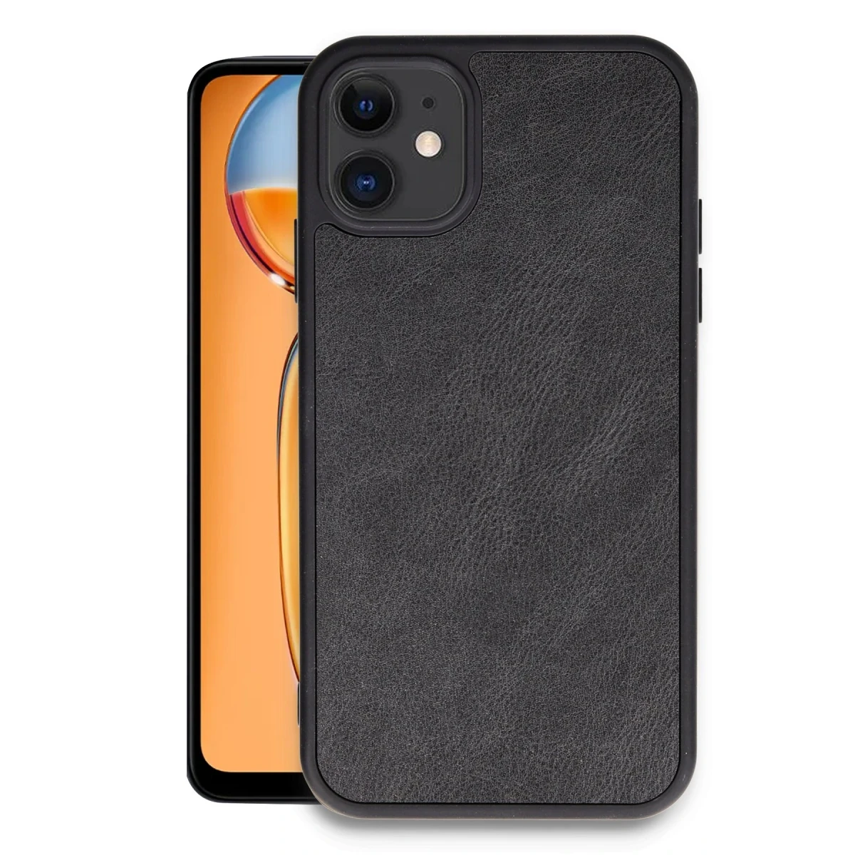 Apple iPhone 11 Kılıf Aras Deri Kapak - Siyah