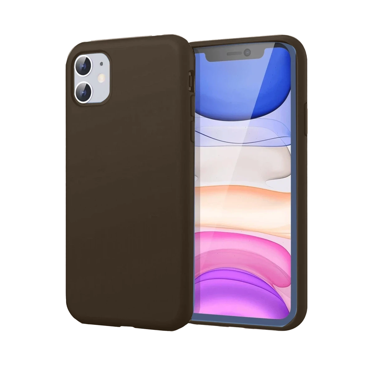 Apple iPhone 11 Kılıf First Silikon - Kahverengi