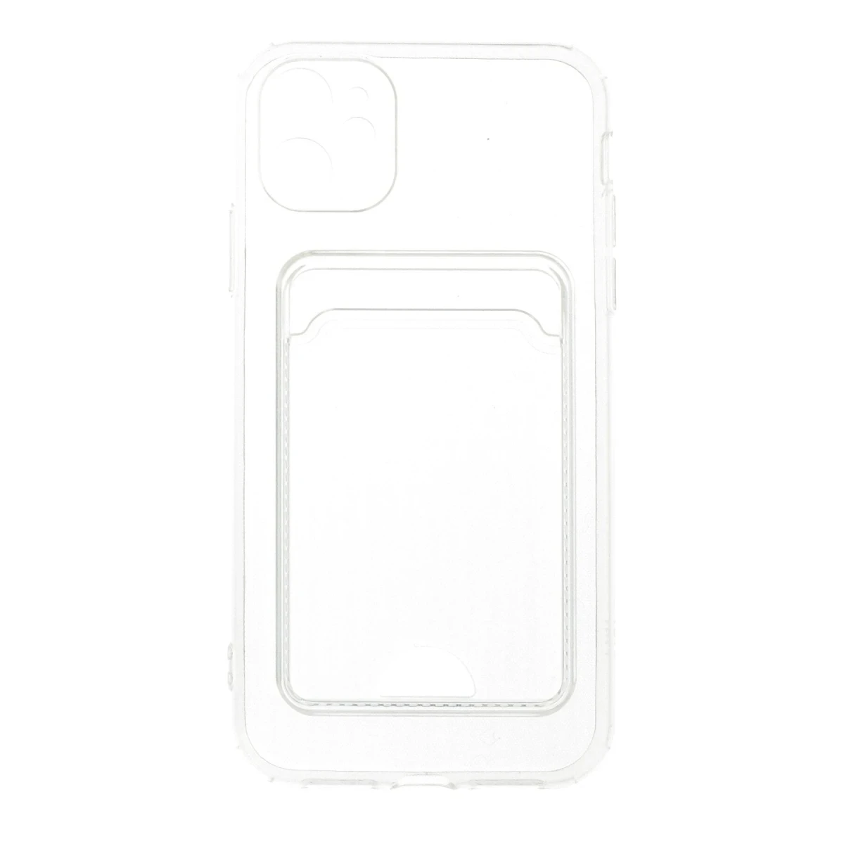 Apple iPhone 11 Kılıf Kart Şeffaf Silikon - Şeffaf