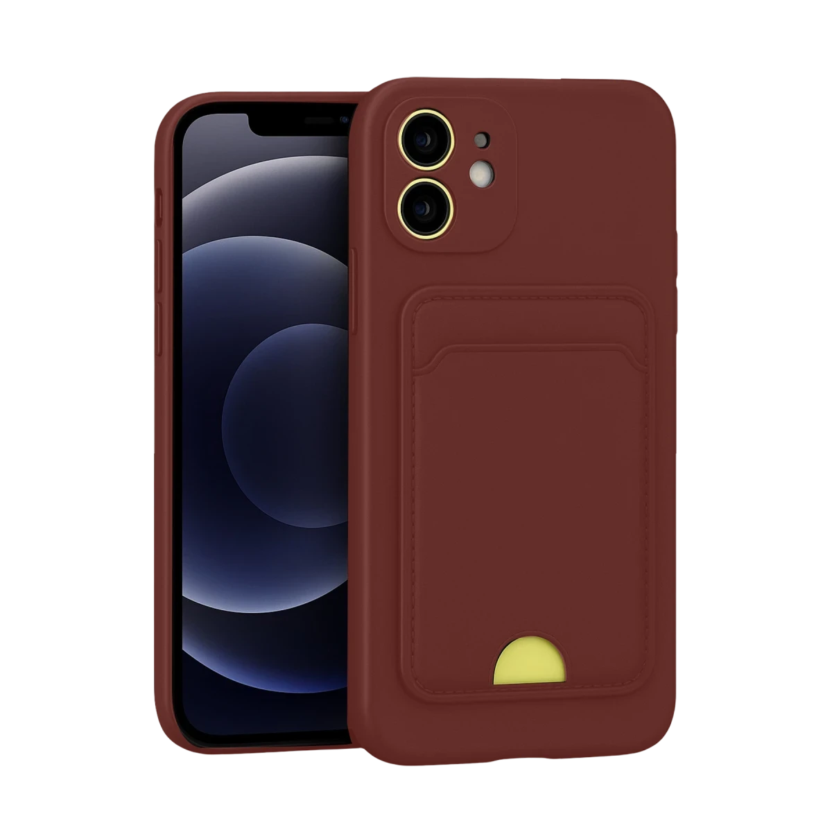 Apple iPhone 11 Kılıf Kelvin Kartvizitli Silikon - Bordo