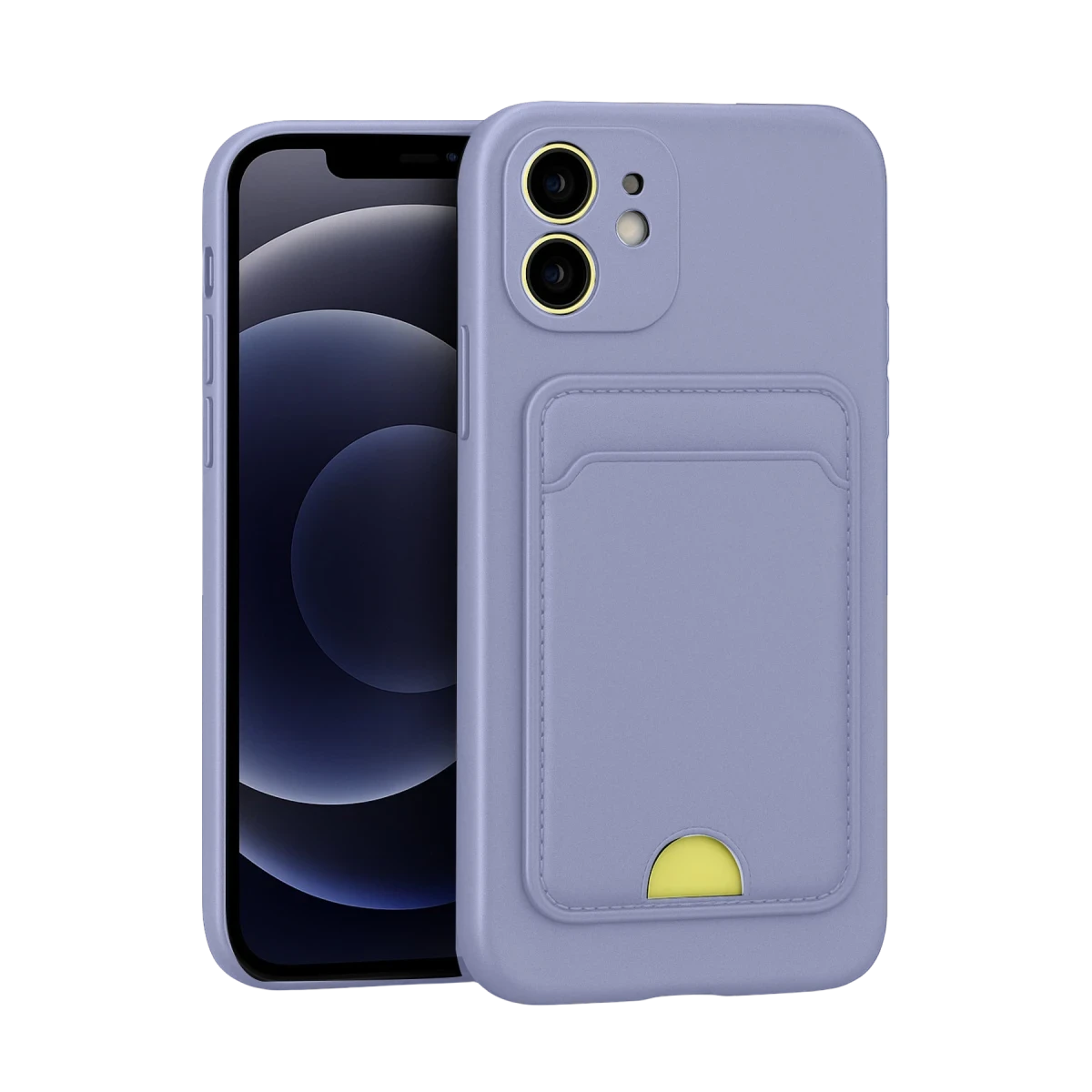 Apple iPhone 11 Kılıf Kelvin Kartvizitli Silikon - Lila