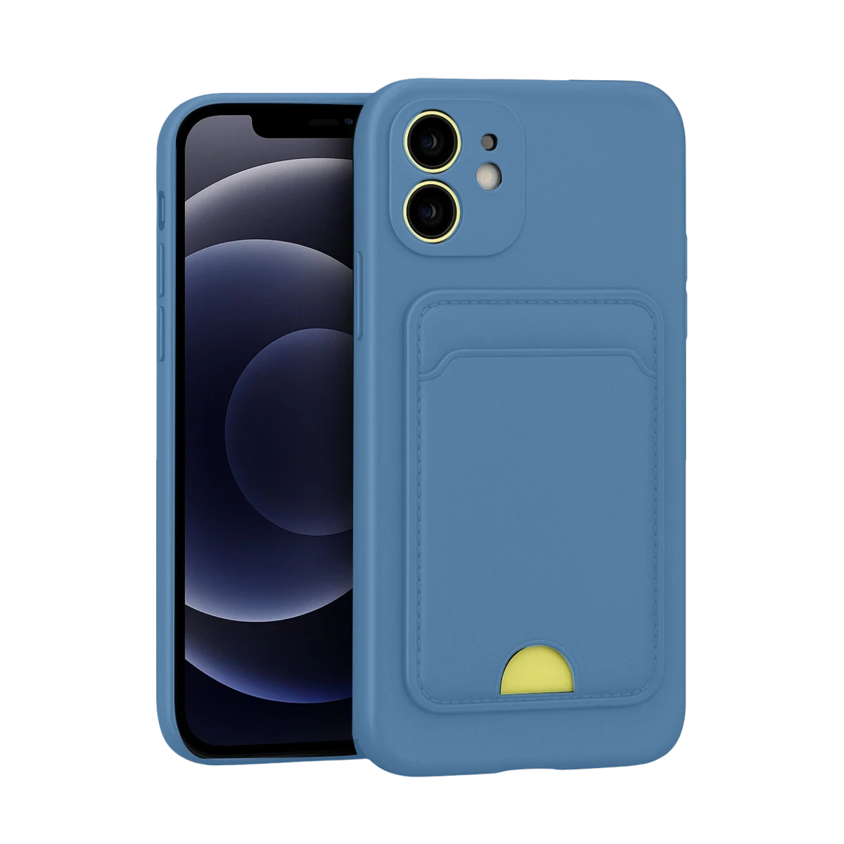 Apple iPhone 11 Kılıf Kelvin Kartvizitli Silikon - Mavi