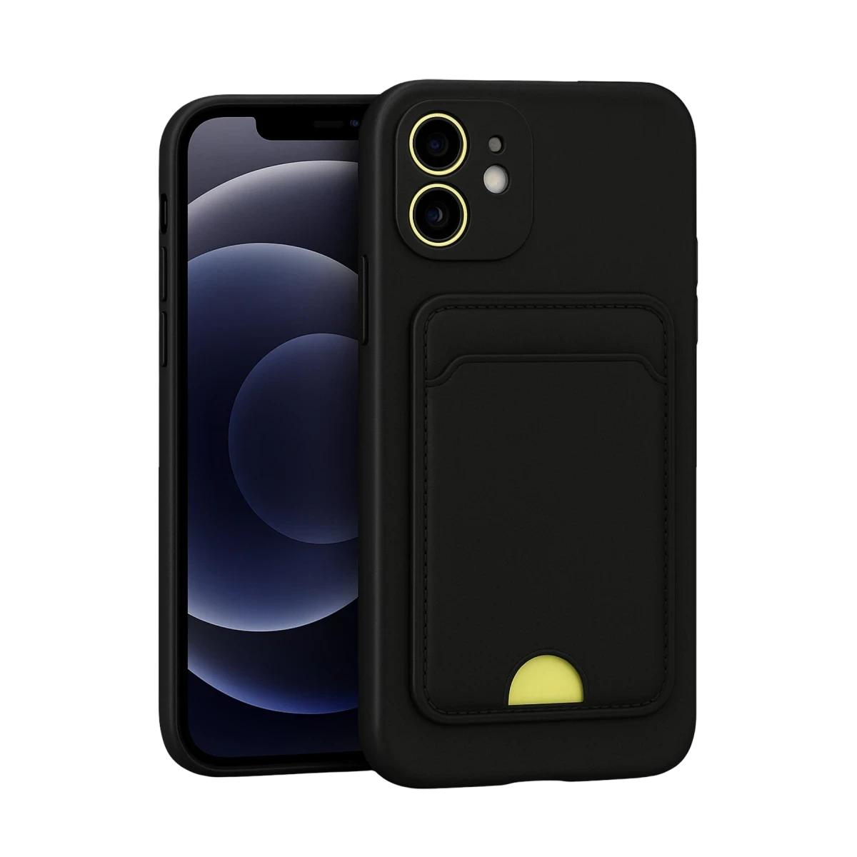 Apple iPhone 11 Kılıf Kelvin Kartvizitli Silikon - Siyah