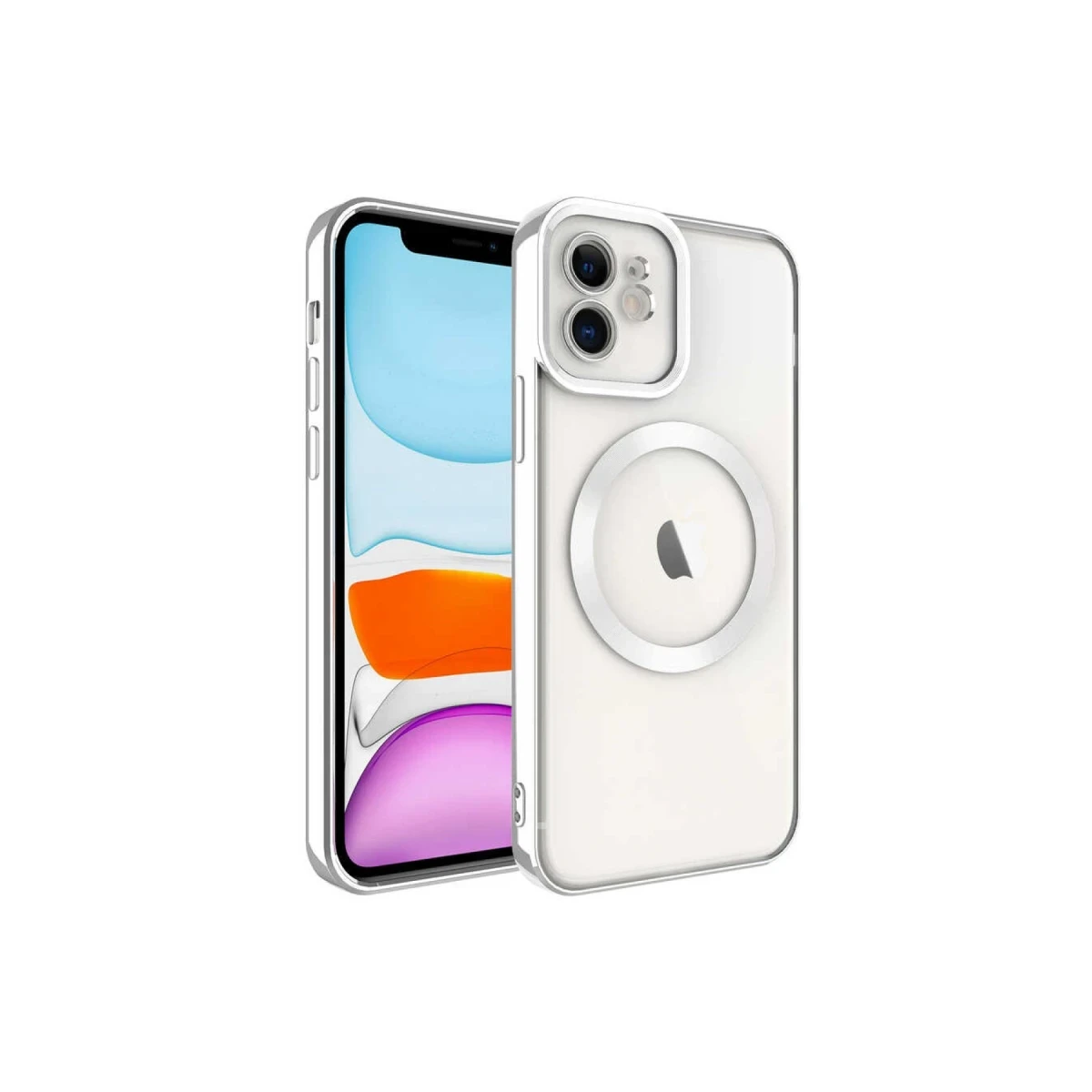 Apple iPhone 11 Kılıf Kross Magneticsafe Kapak - Gümüş