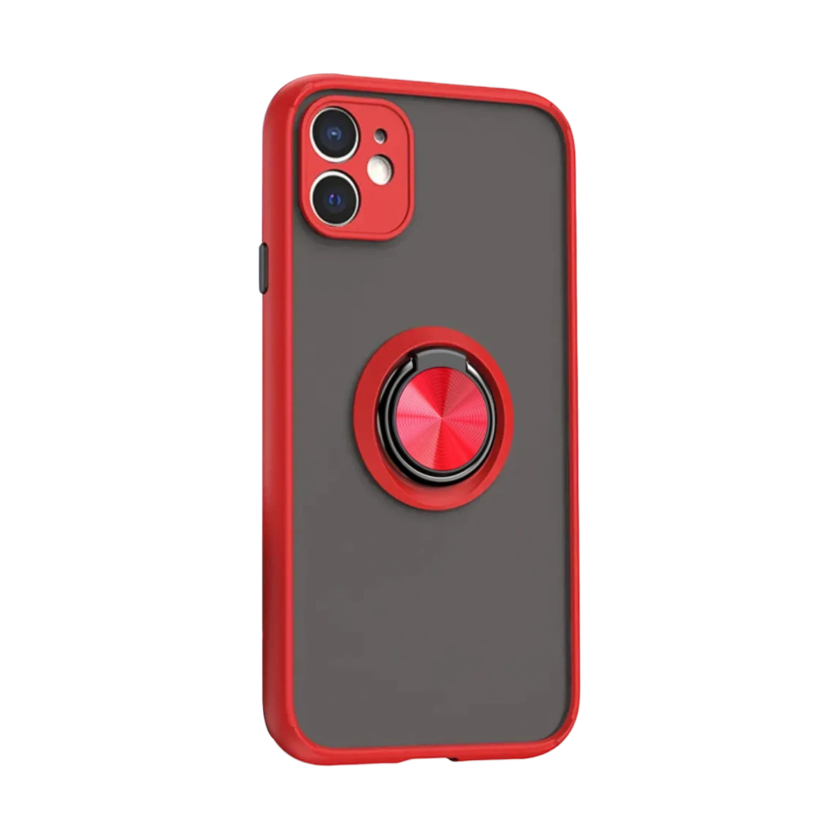 Apple iPhone 11 Kılıf Montreal Yüzüklü Silikon Kapak - Kırmızı