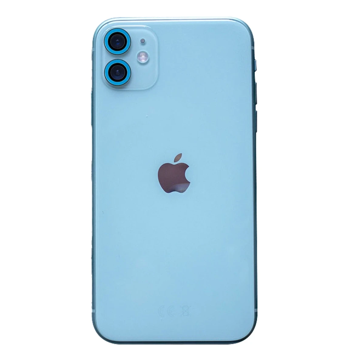 Apple iPhone 11 Neon Fosforlu Kamera Lens - Mavi