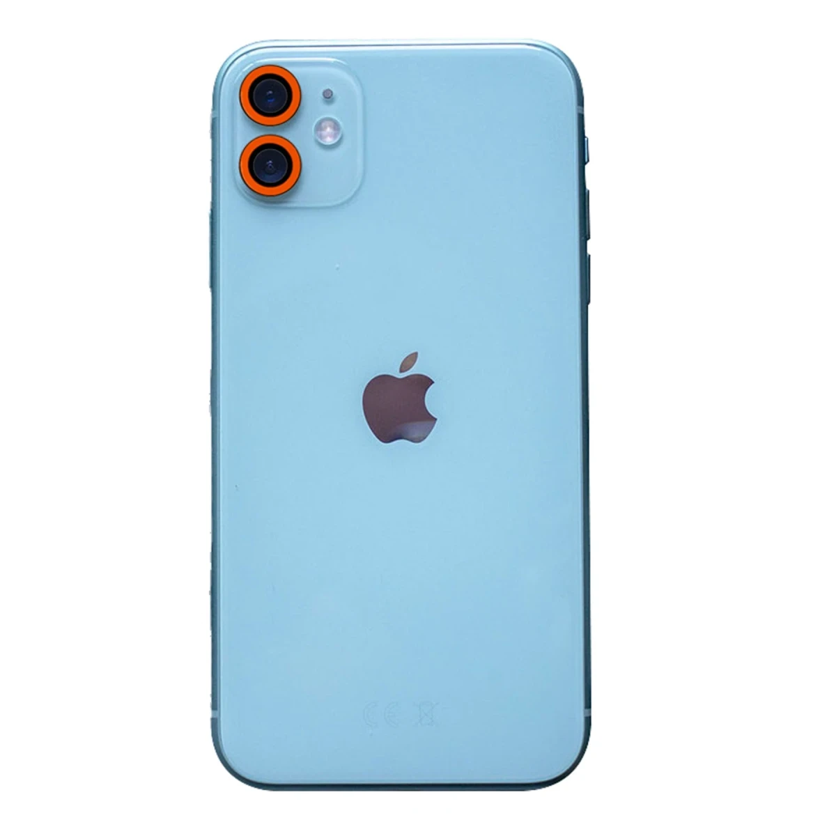 Apple iPhone 11 Neon Fosforlu Kamera Lens - Turuncu
