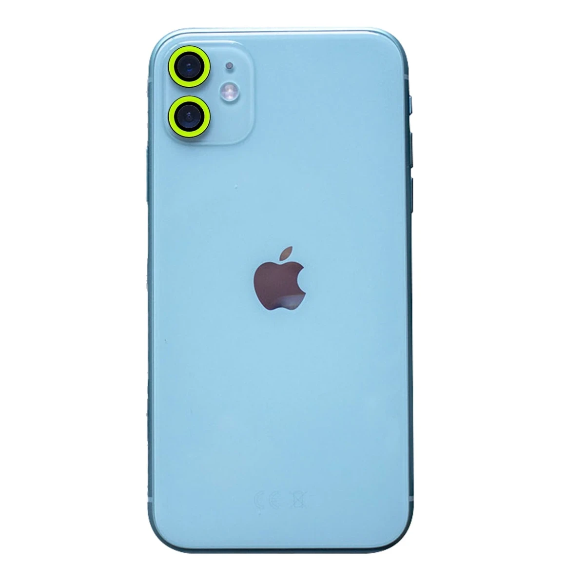 Apple iPhone 11 Neon Fosforlu Kamera Lens - Yeşil