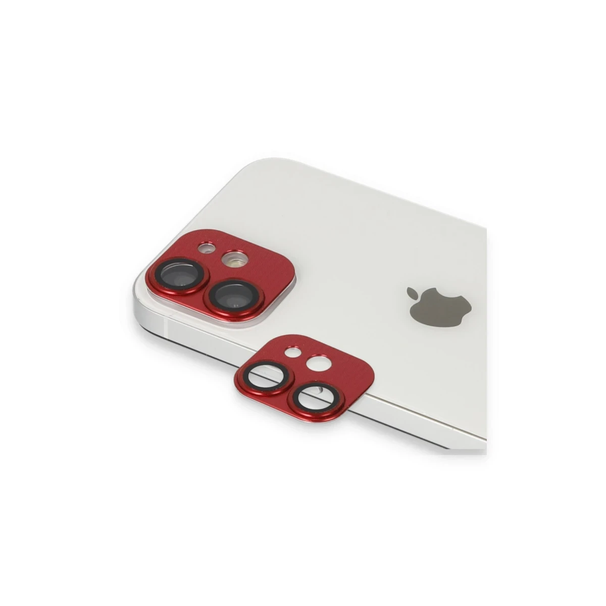 Apple iPhone 11 Pers Alüminyum Kamera Lens - Kırmızı