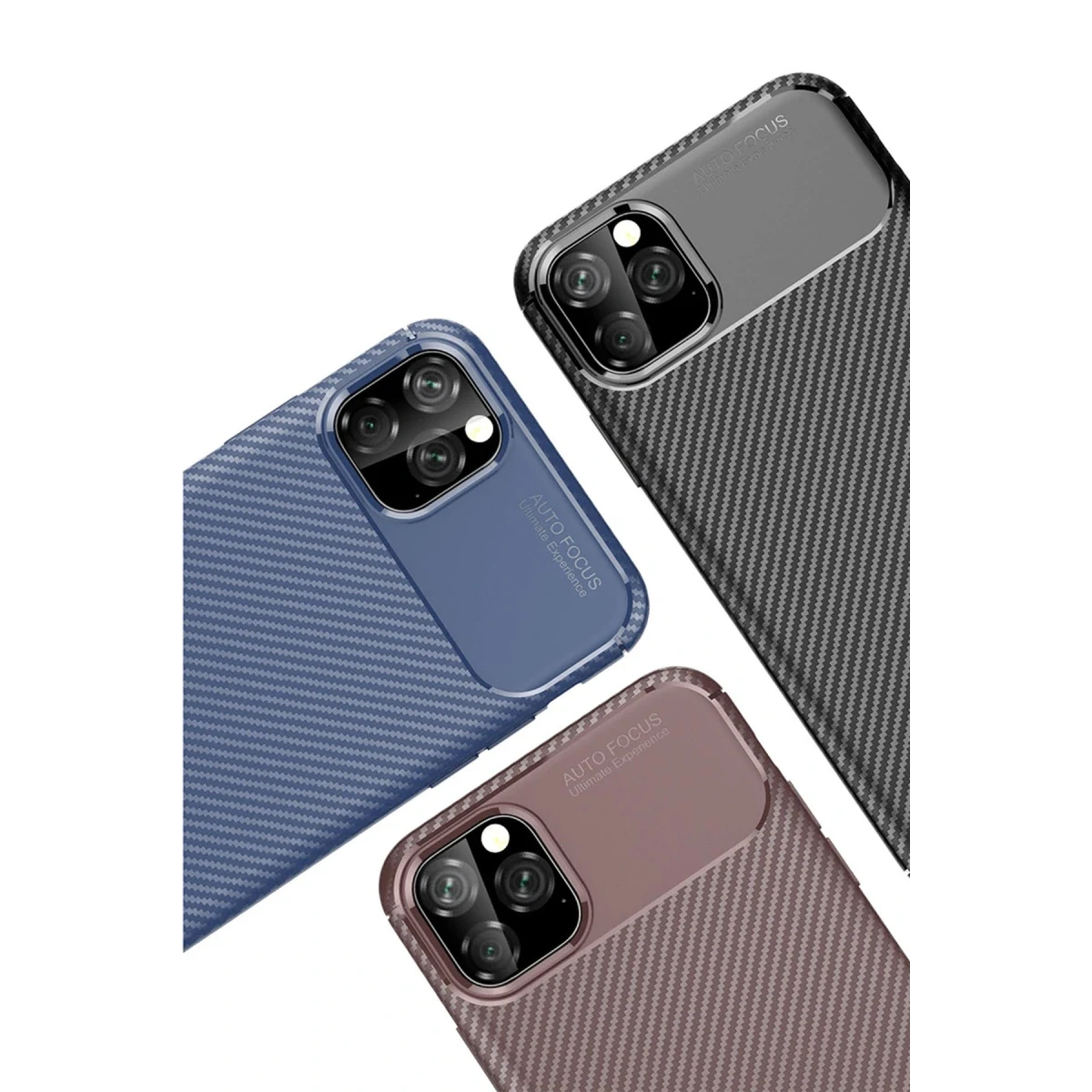 Apple iPhone 11 Pro Kılıf Auto Focus Karbon Kapak - Lacivert