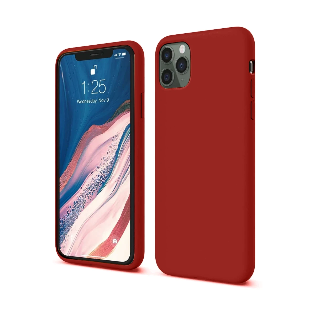 Apple iPhone 11 Pro Kılıf First Silikon - Bordo