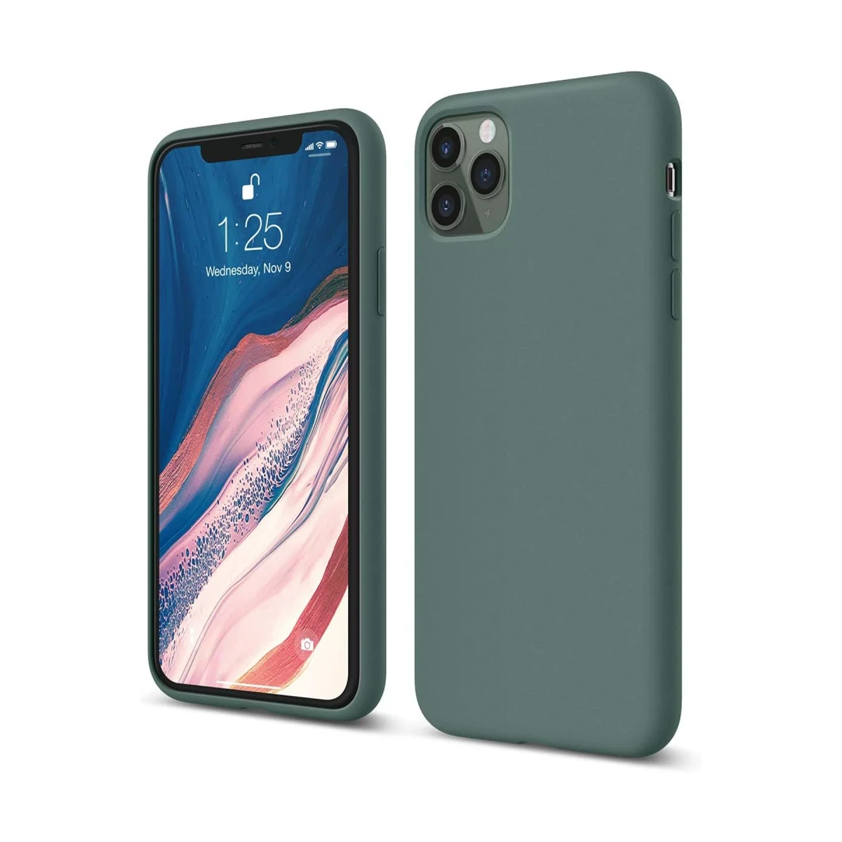 Apple iPhone 11 Pro Kılıf First Silikon - Koyu Yeşil