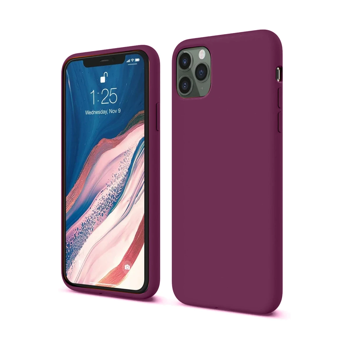Apple iPhone 11 Pro Kılıf First Silikon - Mürdüm