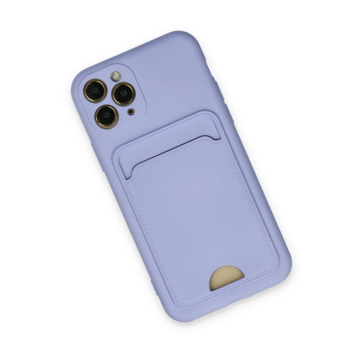 Apple iPhone 11 Pro Kılıf Kelvin Kartvizitli Silikon - Lila