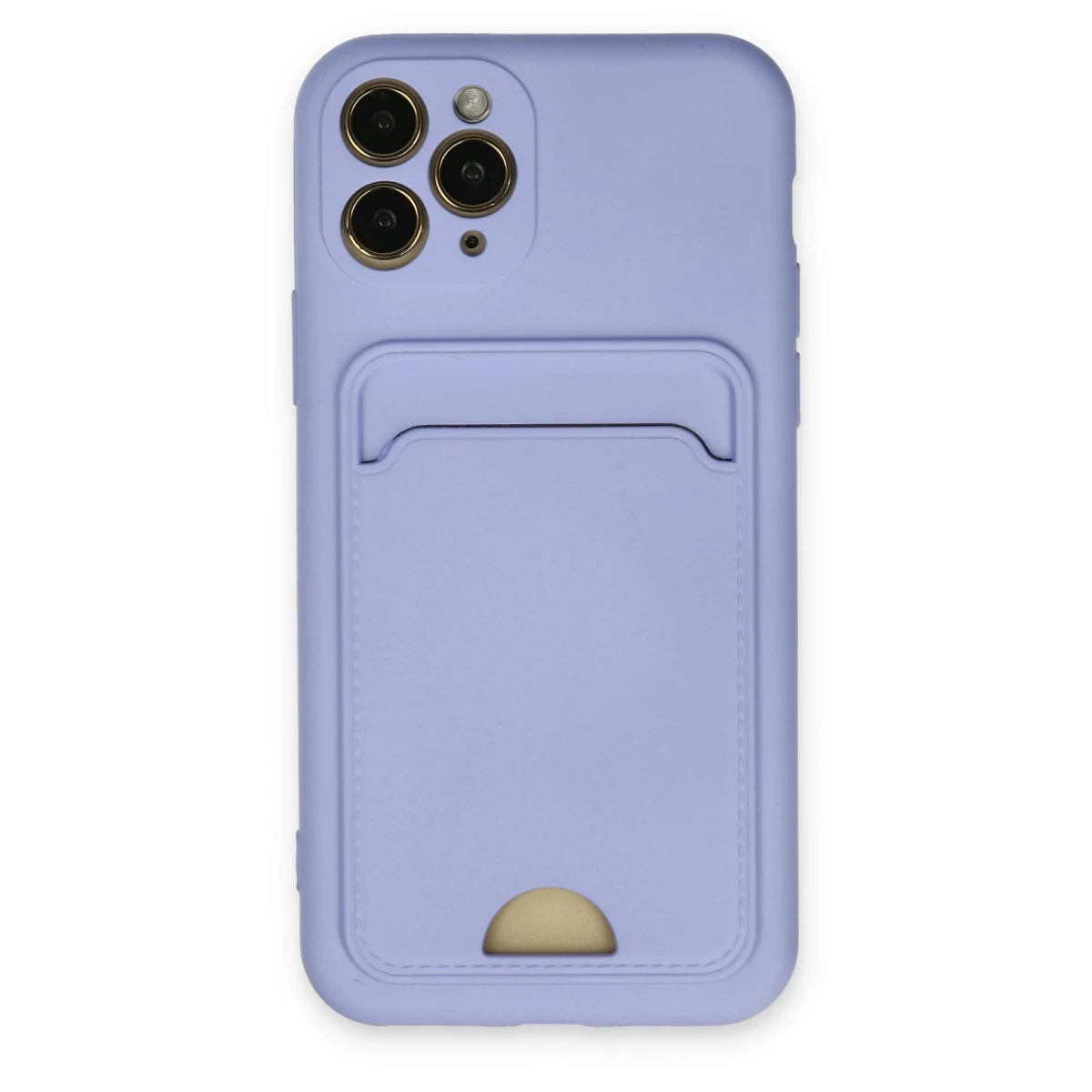 Apple iPhone 11 Pro Kılıf Kelvin Kartvizitli Silikon - Lila
