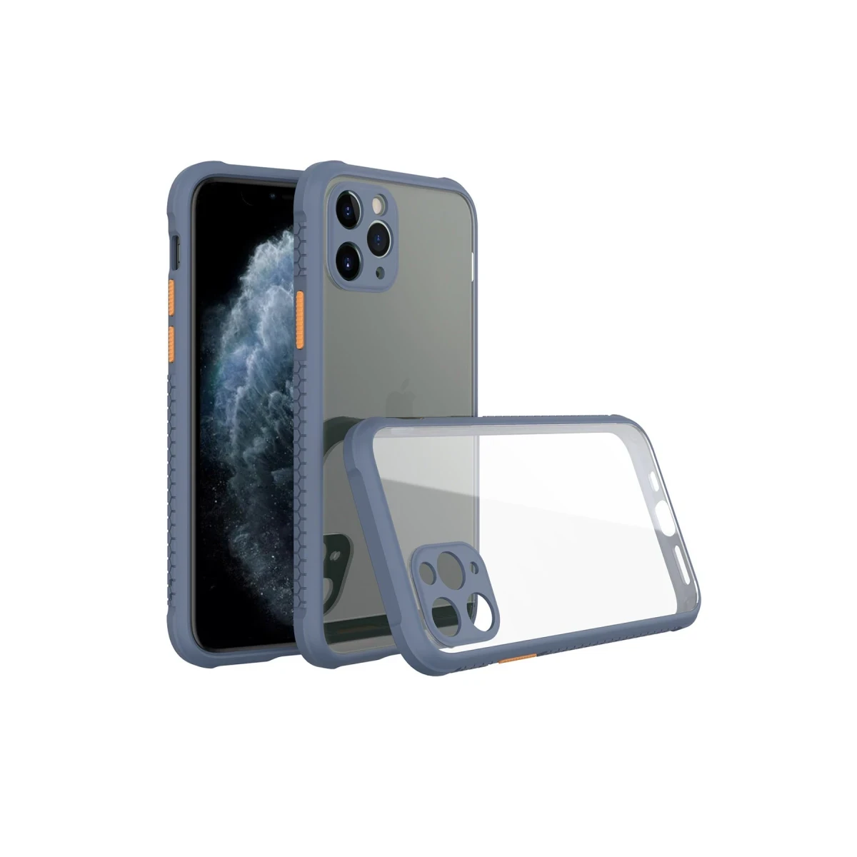 Apple iPhone 11 Pro Kılıf Miami Şeffaf Silikon - Gri