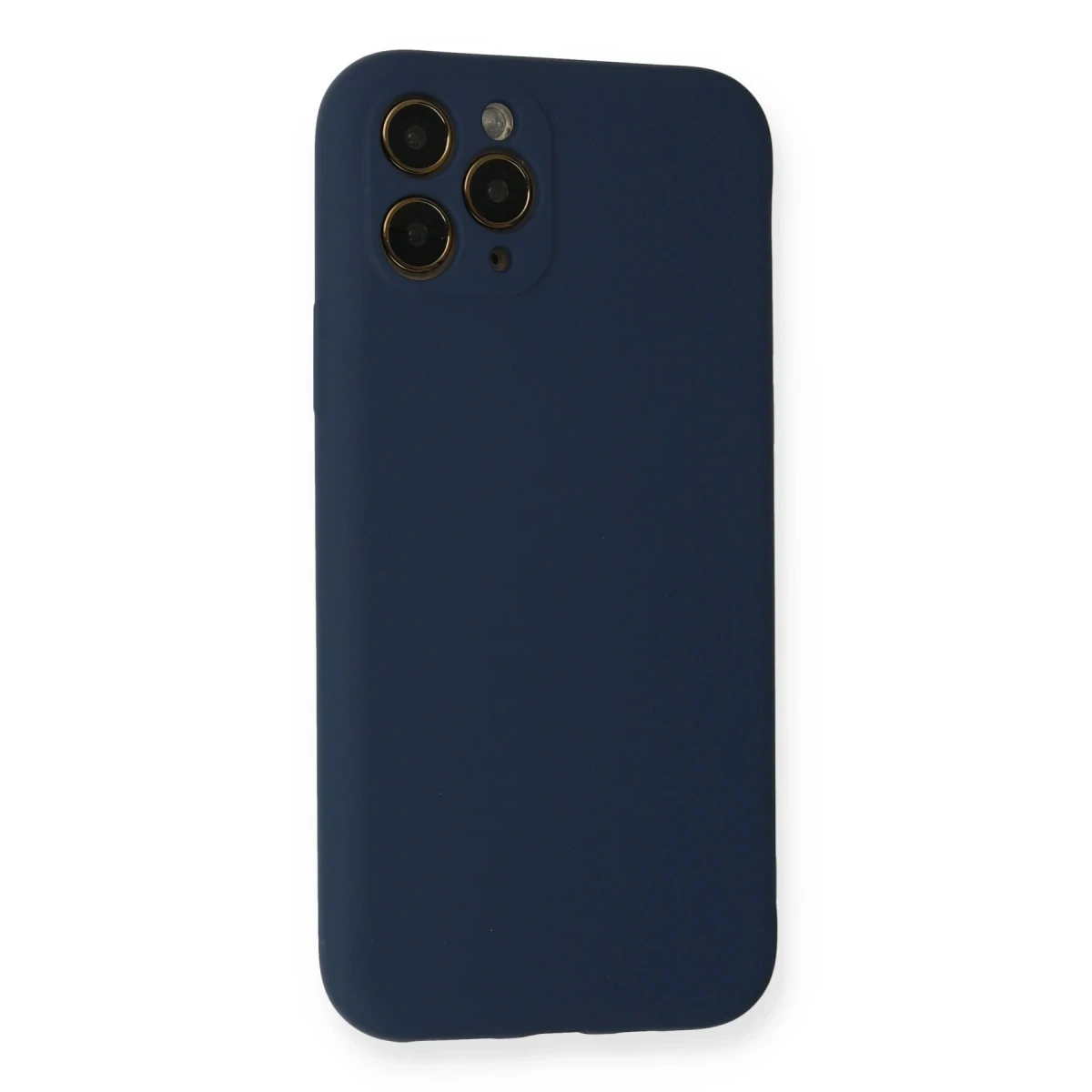 Apple iPhone 11 Pro Kılıf Nano içi Kadife Silikon - Lacivert
