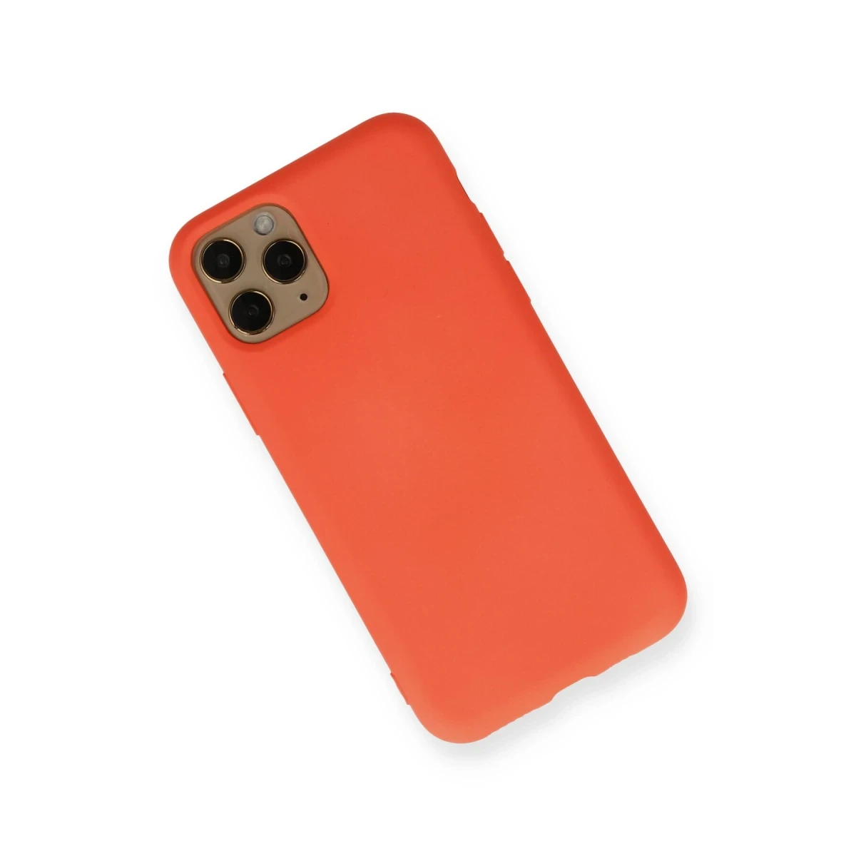 Apple iPhone 11 Pro Kılıf Nano içi Kadife Silikon - Turuncu