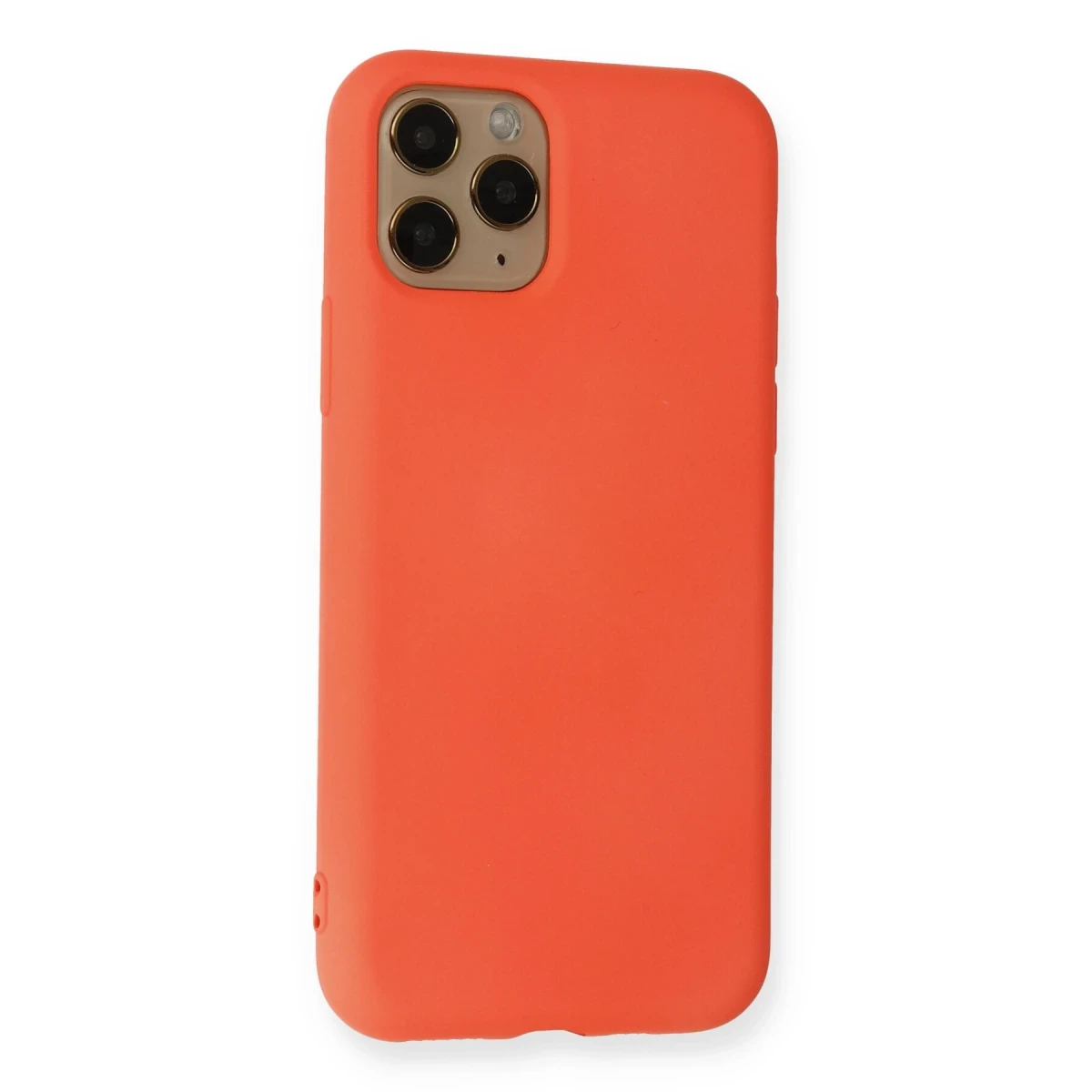 Apple iPhone 11 Pro Kılıf Nano içi Kadife Silikon - Turuncu