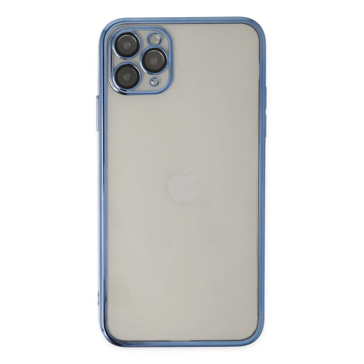 Apple iPhone 11 Pro Kılıf Razer Lensli Silikon - Açık Mavi
