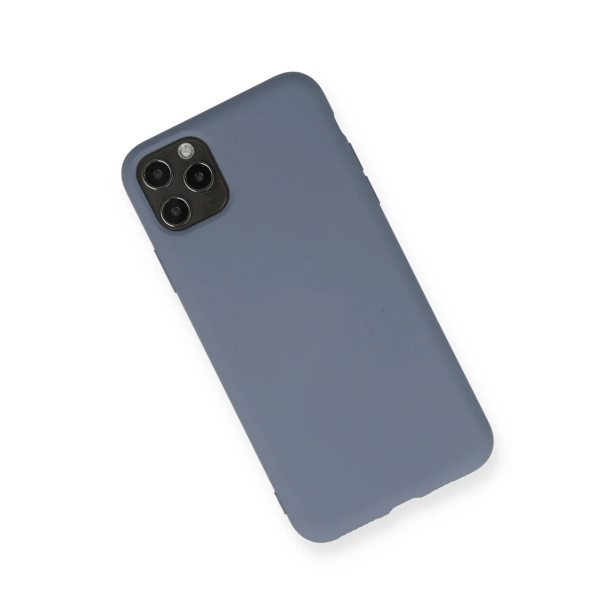 Apple iPhone 11 Pro Max Kılıf Nano içi Kadife Silikon - Gri