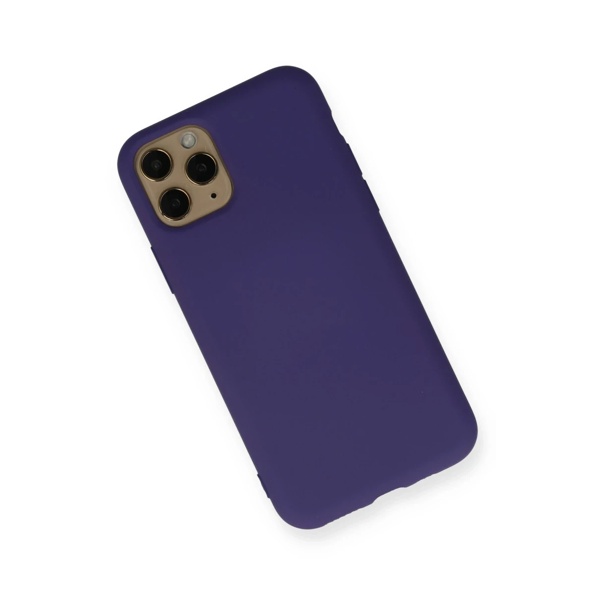 Apple iPhone 11 Pro Max Kılıf Nano içi Kadife Silikon - Mor