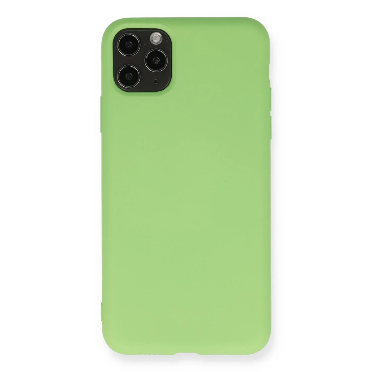 Apple iPhone 11 Pro Max Kılıf Nano içi Kadife Silikon - Yeşil