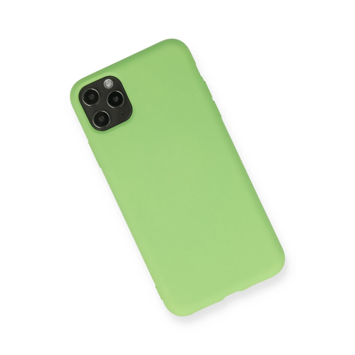Apple iPhone 11 Pro Max Kılıf Nano içi Kadife Silikon - Yeşil