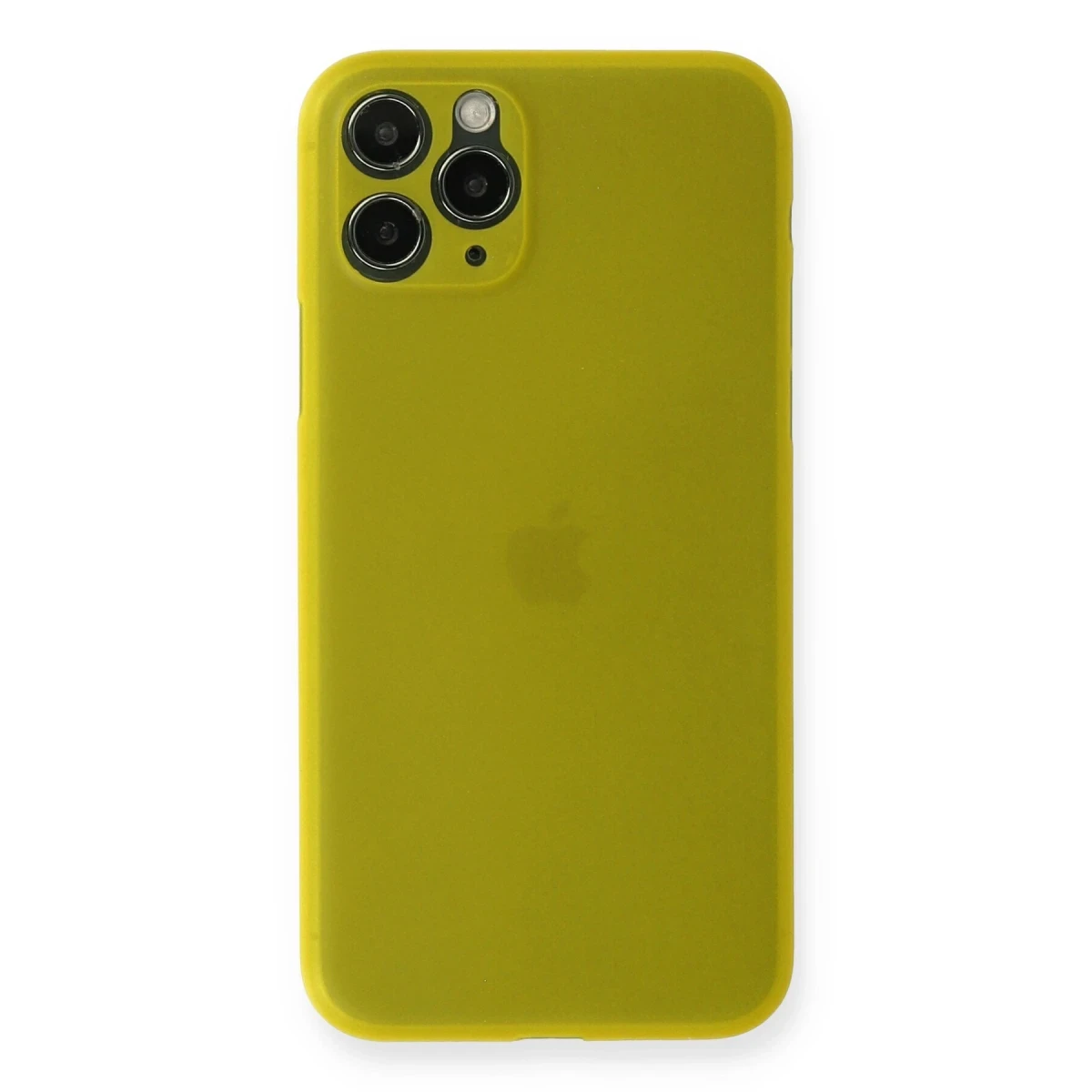 Apple iPhone 11 Pro Max Kılıf PP Ultra İnce Kapak - Sarı