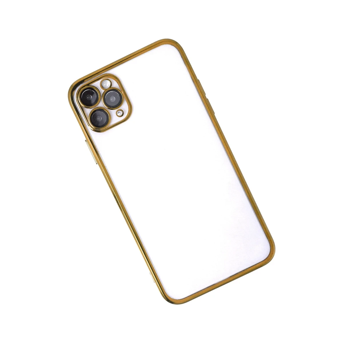 Apple iPhone 11 Pro Max Kılıf Razer Lensli Silikon - Gold