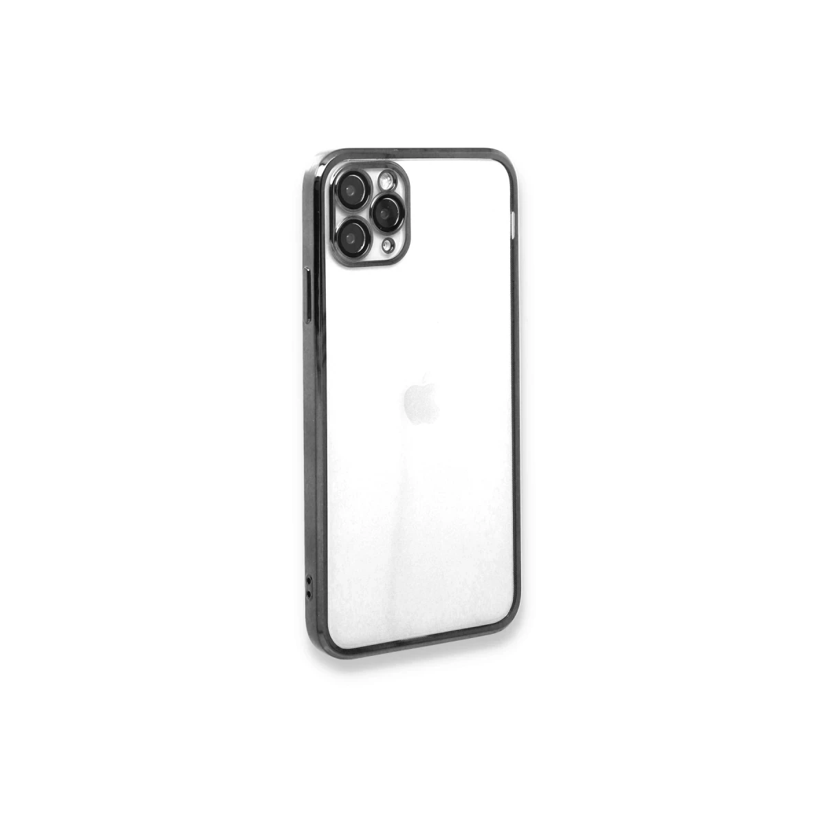 Apple iPhone 11 Pro Max Kılıf Razer Lensli Silikon - Gümüş