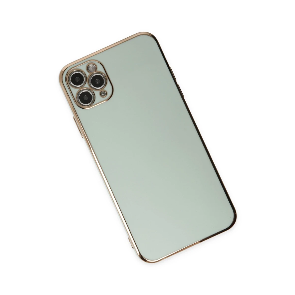 Apple iPhone 11 Pro Max Kılıf Volet Silikon - Açık Yeşil