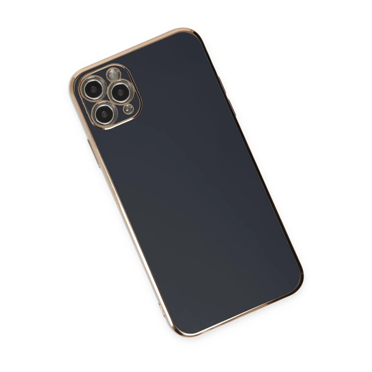 Apple iPhone 11 Pro Max Kılıf Volet Silikon - Siyah