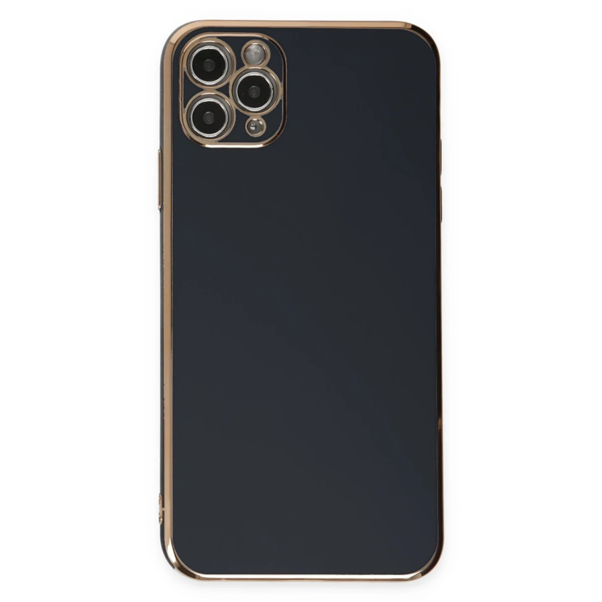 Apple iPhone 11 Pro Max Kılıf Volet Silikon - Siyah