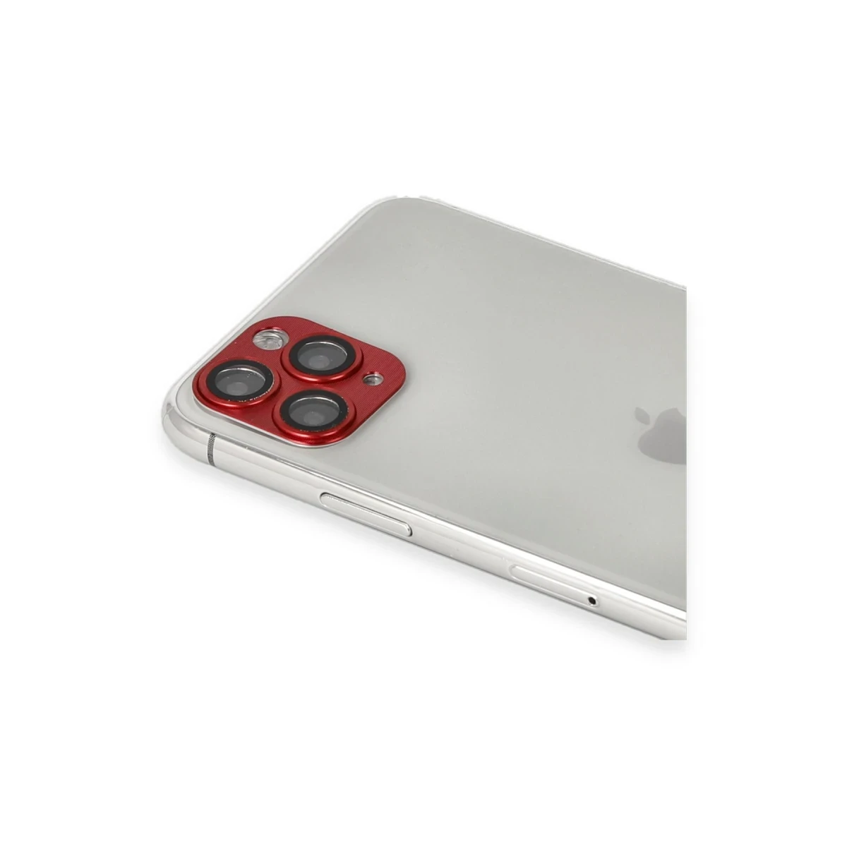 Apple iPhone 11 Pro Max Pers Alüminyum Kamera Lens - Kırmızı