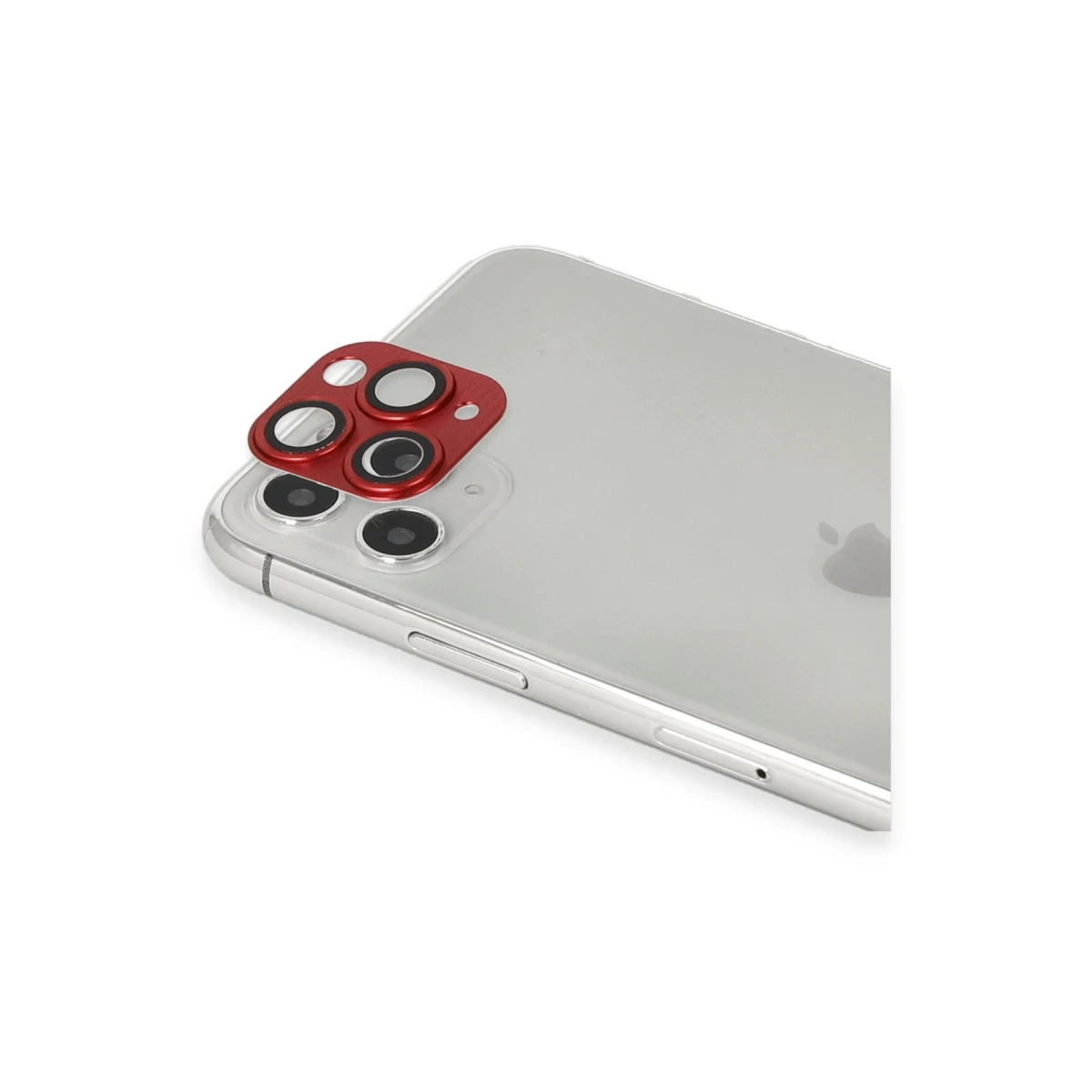 Apple iPhone 11 Pro Max Pers Alüminyum Kamera Lens - Kırmızı