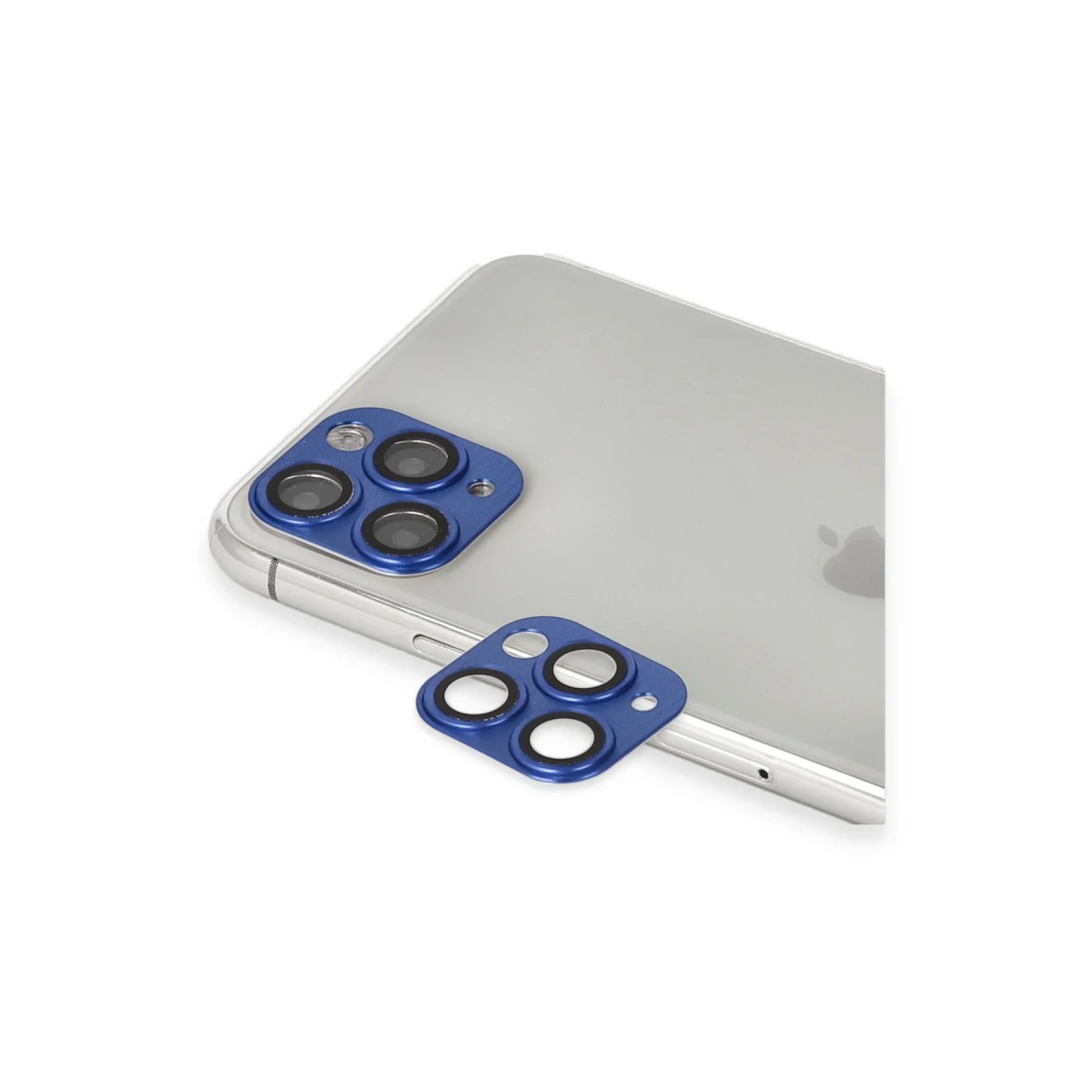 Apple iPhone 11 Pro Max Pers Alüminyum Kamera Lens - Lacivert
