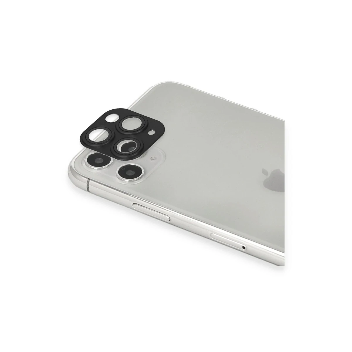 Apple iPhone 11 Pro Max Pers Alüminyum Kamera Lens - Siyah