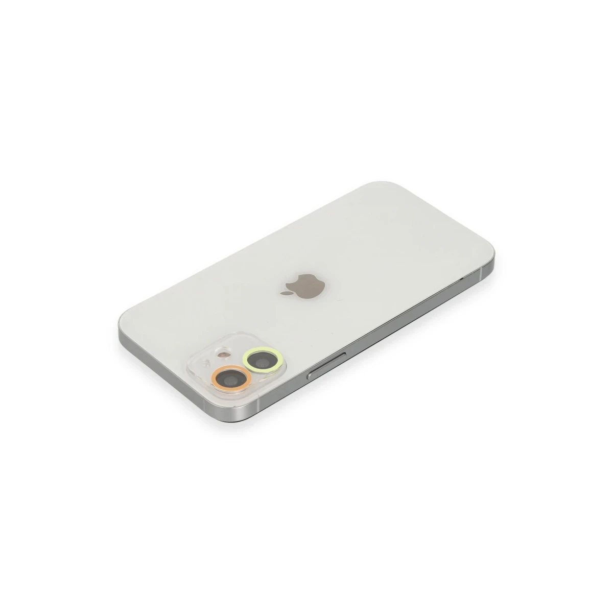 Apple iPhone 11 Renkli Kamera Lens Koruma Cam - Sarı-Turuncu