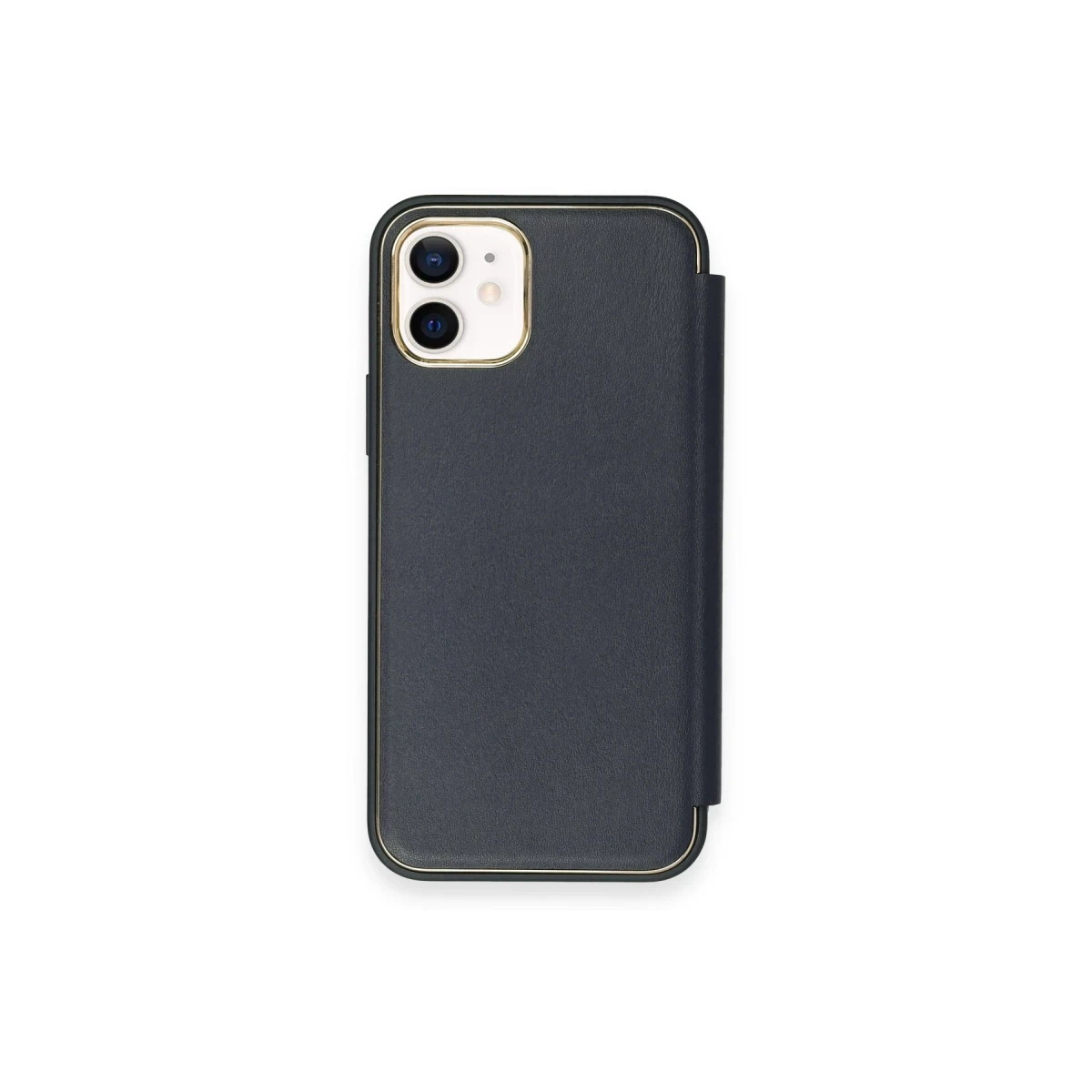 Apple iPhone 12 Kılıf Dolpin Kapaklı - Lacivert