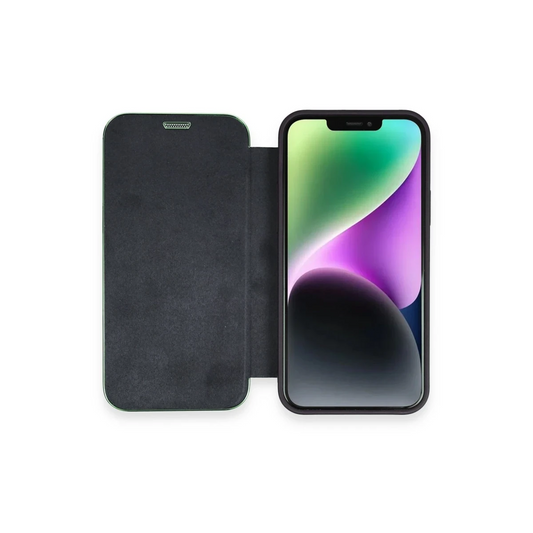 Apple iPhone 12 Kılıf Dolpin Kapaklı - Lacivert