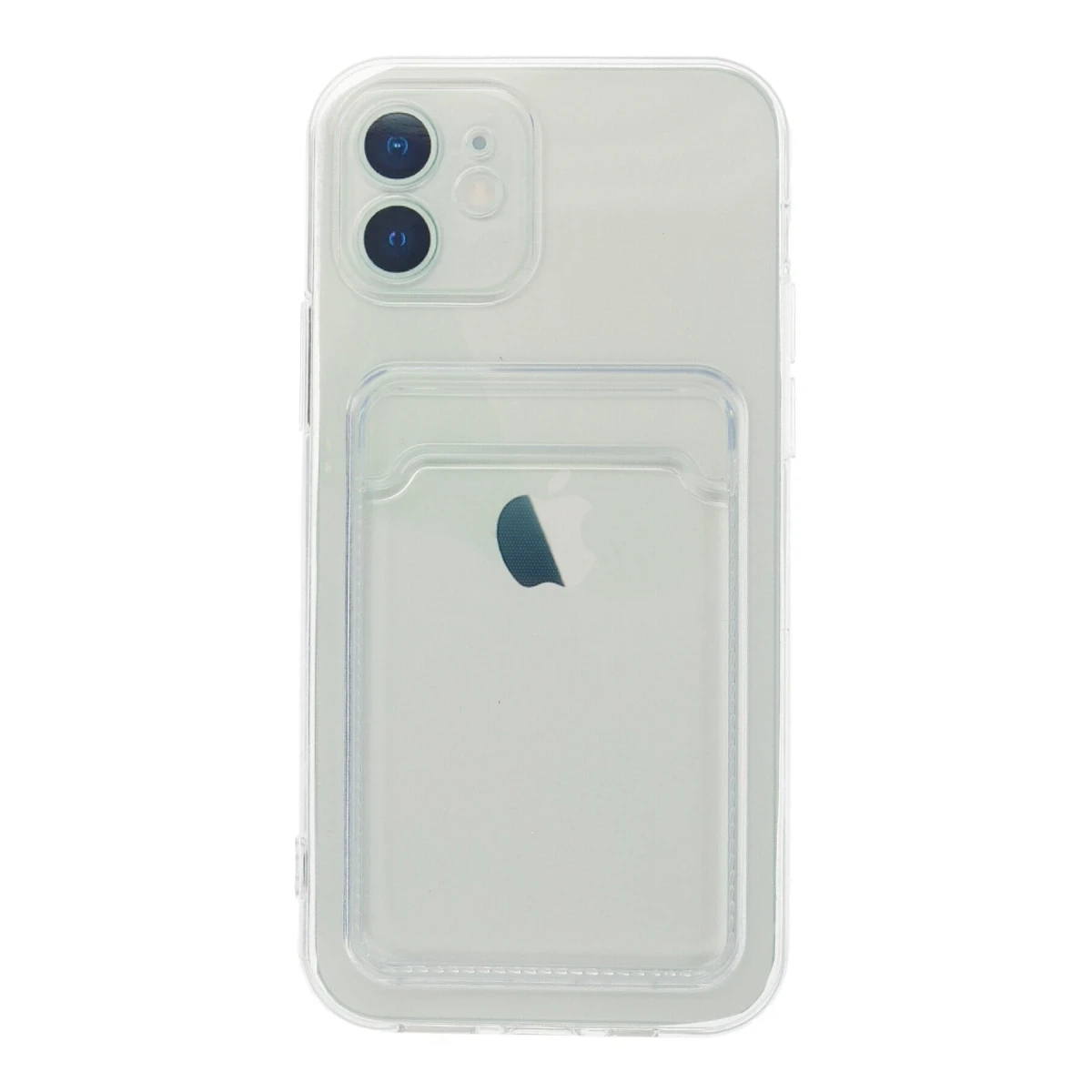 Apple iPhone 12 Kılıf Kart Şeffaf Silikon - Şeffaf