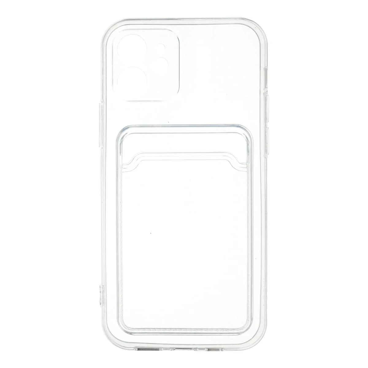 Apple iPhone 12 Kılıf Kart Şeffaf Silikon - Şeffaf