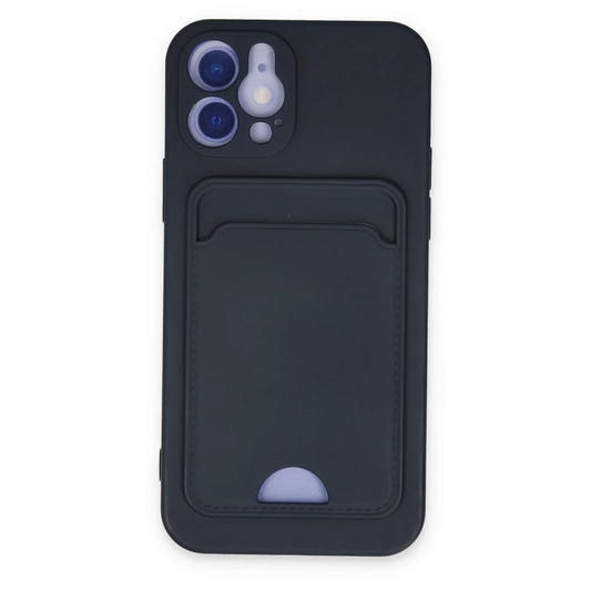 Apple iPhone 12 Kılıf Kelvin Kartvizitli Silikon - Lacivert