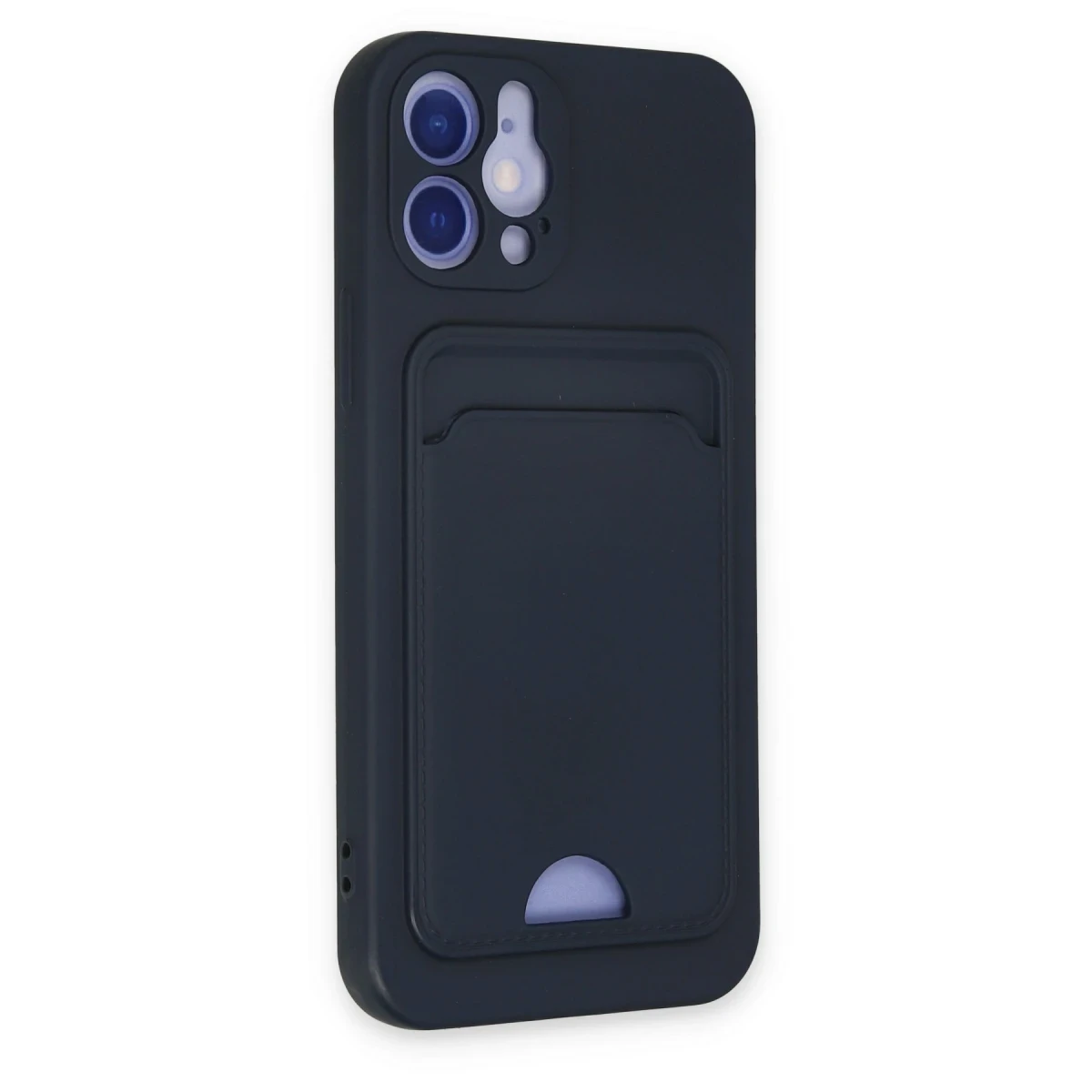 Apple iPhone 12 Kılıf Kelvin Kartvizitli Silikon - Lacivert